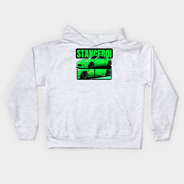 Stance Boi - 350Z Kids Hoodie by MOTOSHIFT